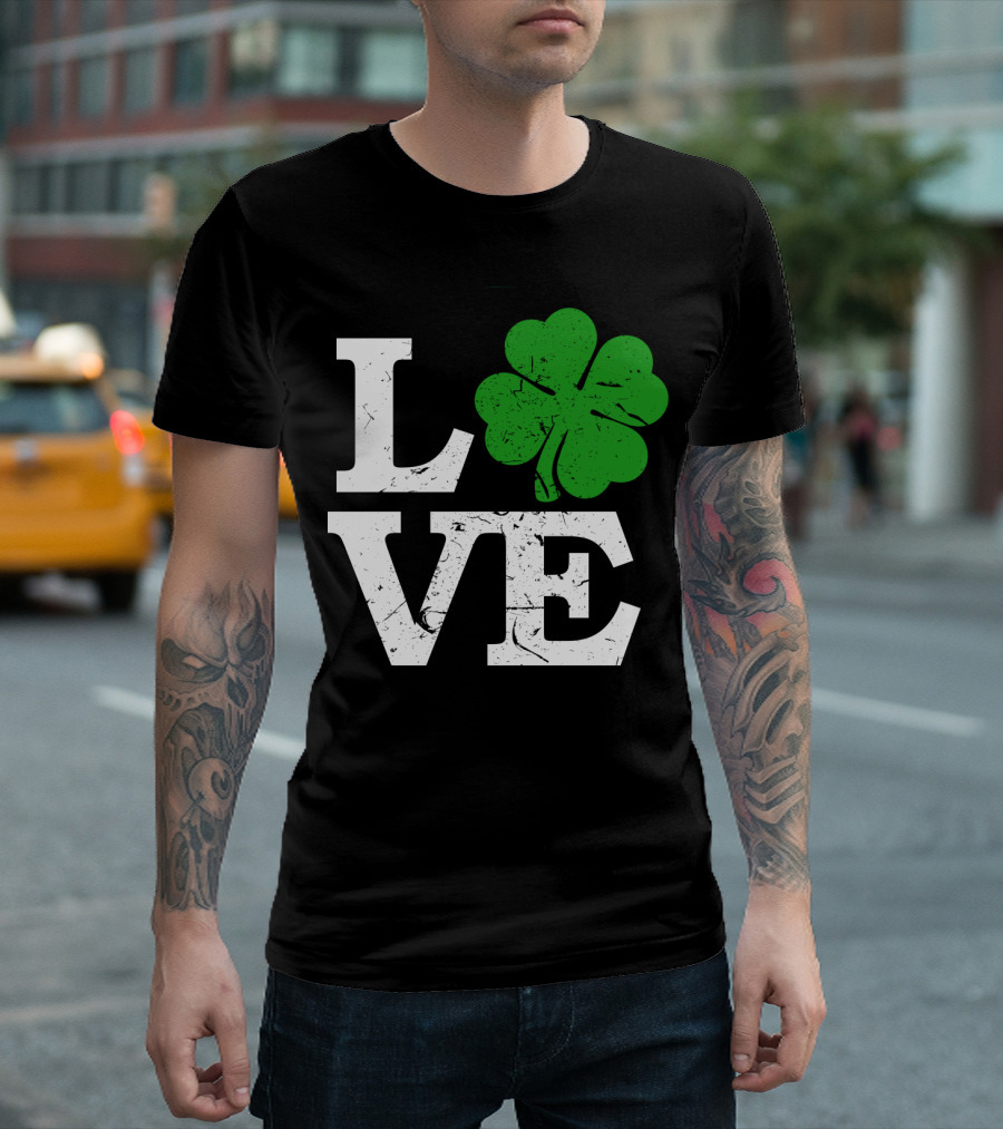 St. Patrick's Day Love With Shamrock T-Shirt