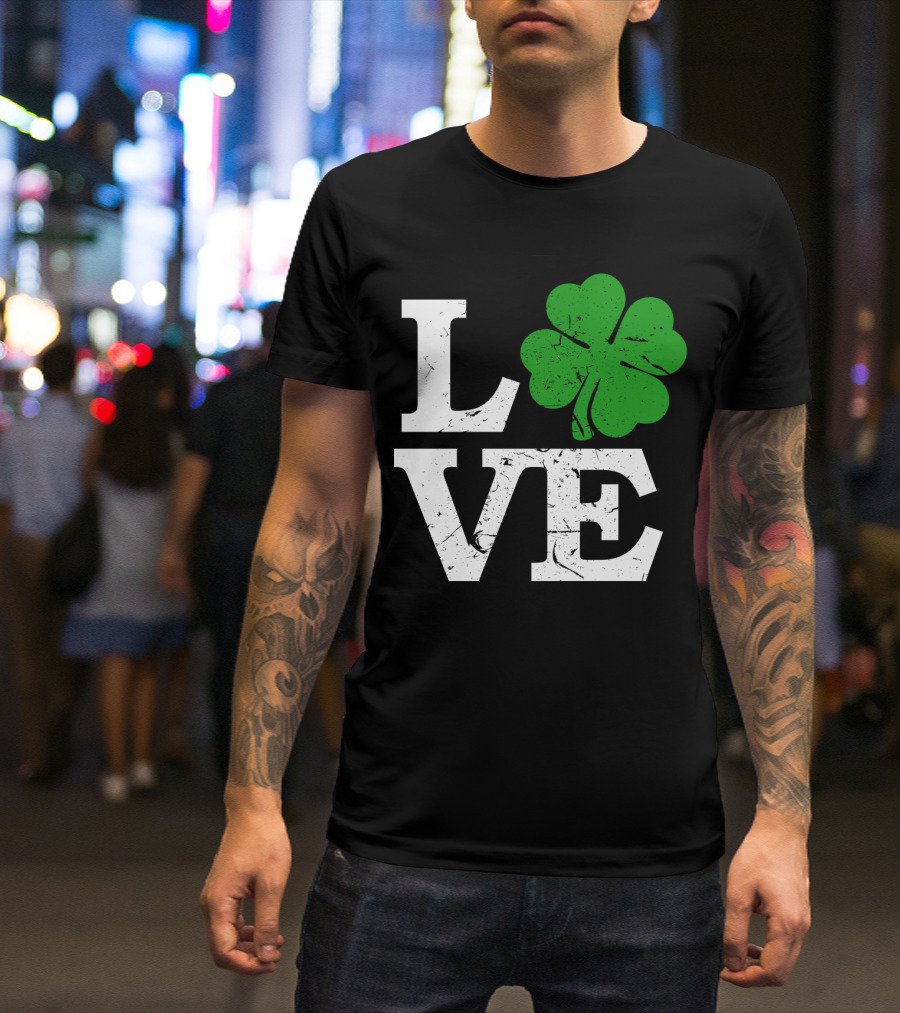 St. Patrick's Day Love With Shamrock T-Shirt
