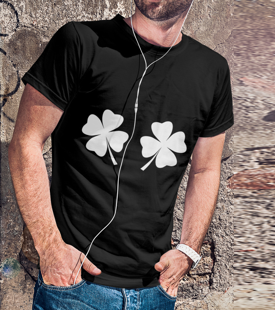 Clover Breasts Shamrock Pair For St Patricks And Pattys Day T-Shirt