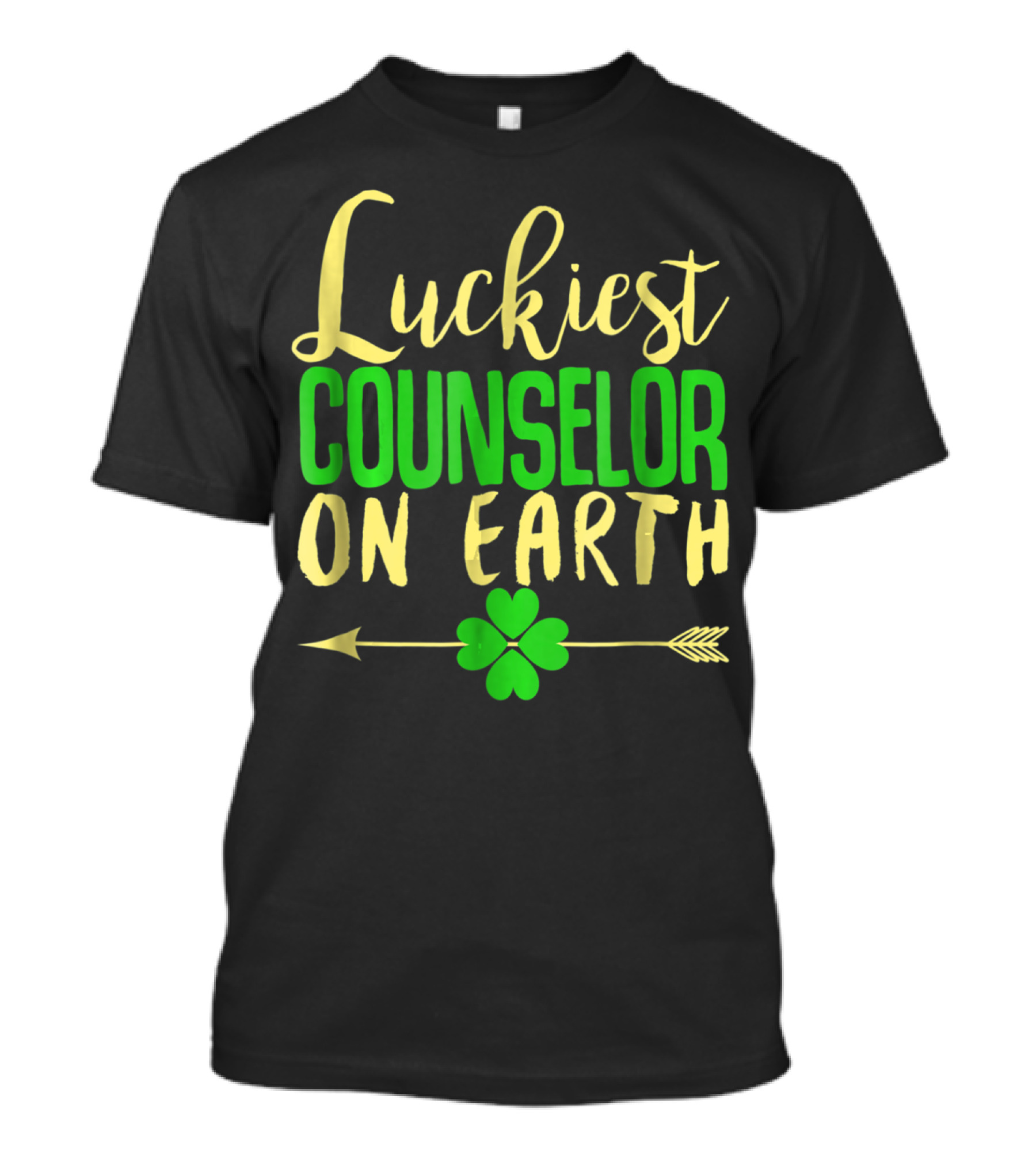 Luckiest Counselor On Earth Lucky School Shamrock Arrow T-Shirt
