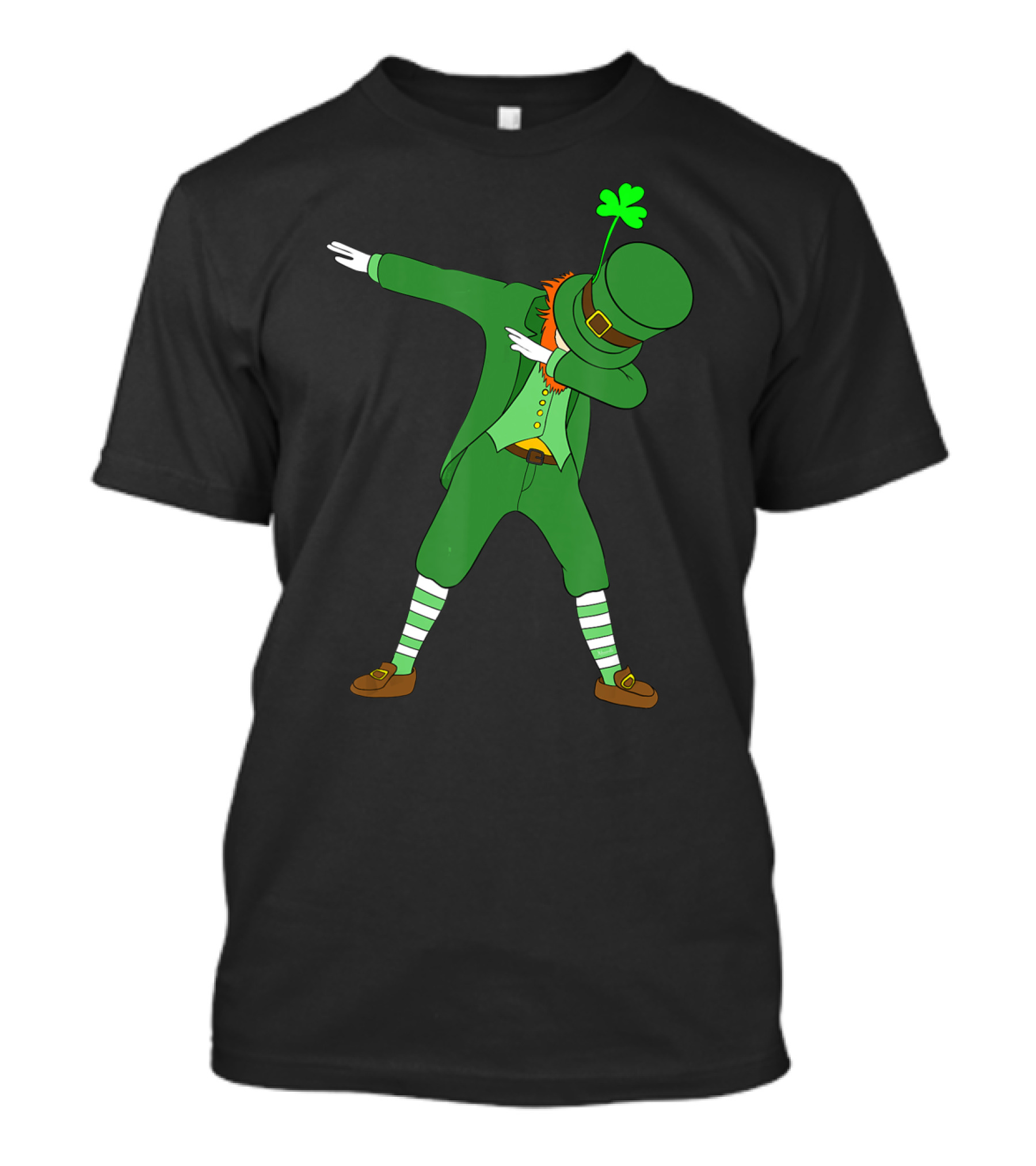 Dabbing Leprechaun St Patricks Day Boys Dab Shamrock Hat T-Shirt