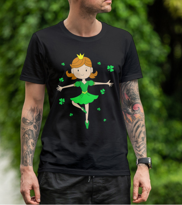 Dancing Princess St. Patricks Ballerina Shamrock Costume T-Shirt