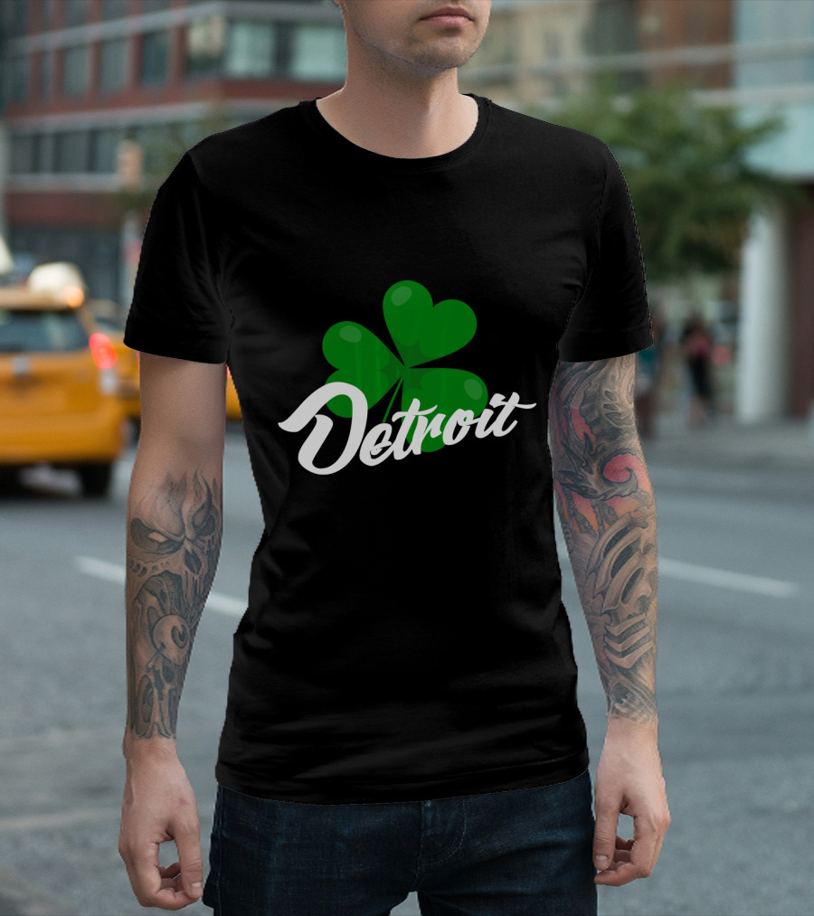 Detroit Shamrock St Patrick's Day Celebration Clovers T-Shirt