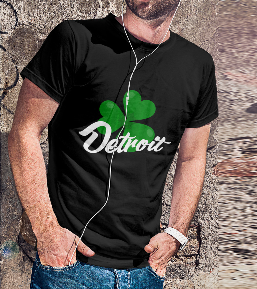 Detroit Shamrock St Patrick's Day Celebration Clovers T-Shirt
