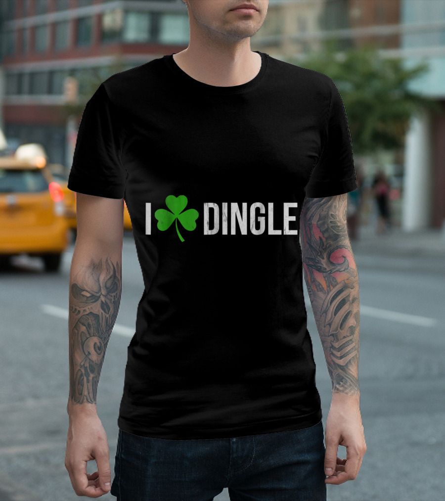 I Shamrock Dingle Ireland Irish Shamrock Heart T-Shirt