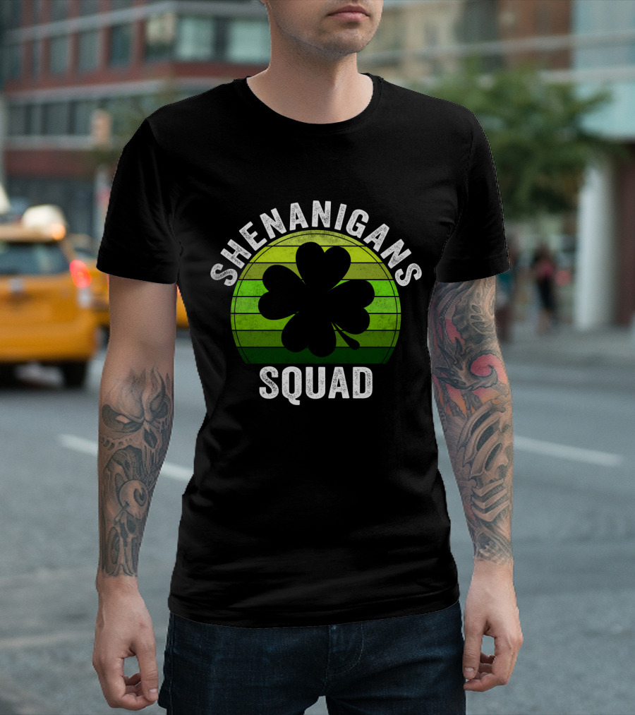 Shenanigans Squad Clover Shamrock T-Shirt