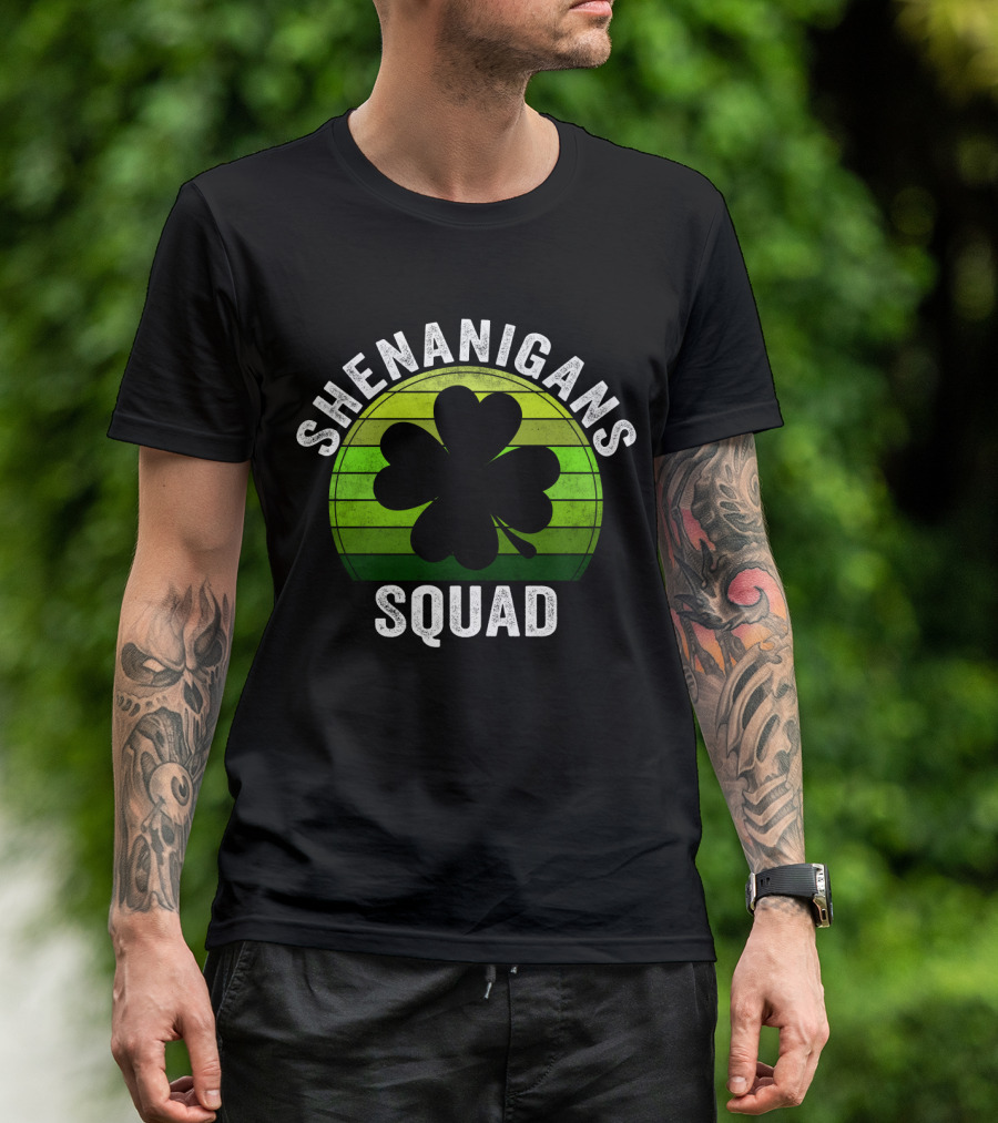 Shenanigans Squad Clover Shamrock T-Shirt