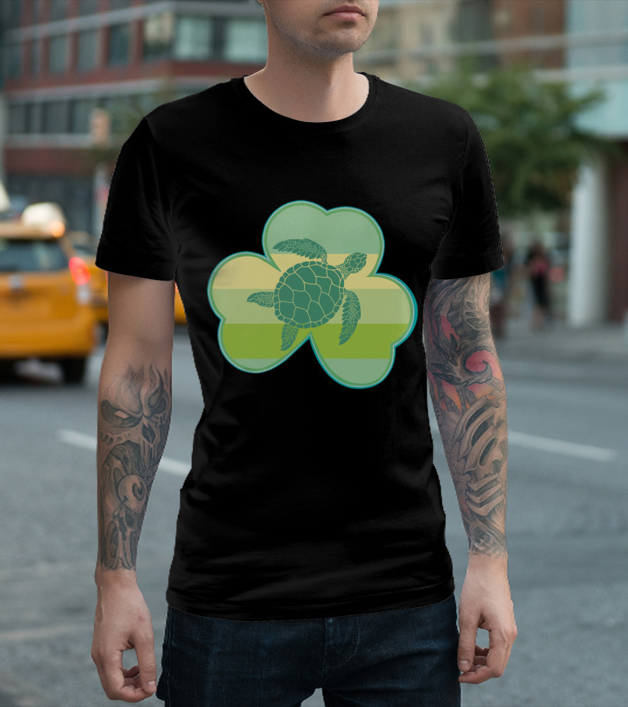 Turtle Lover Shamrocks Clover Love T-Shirt
