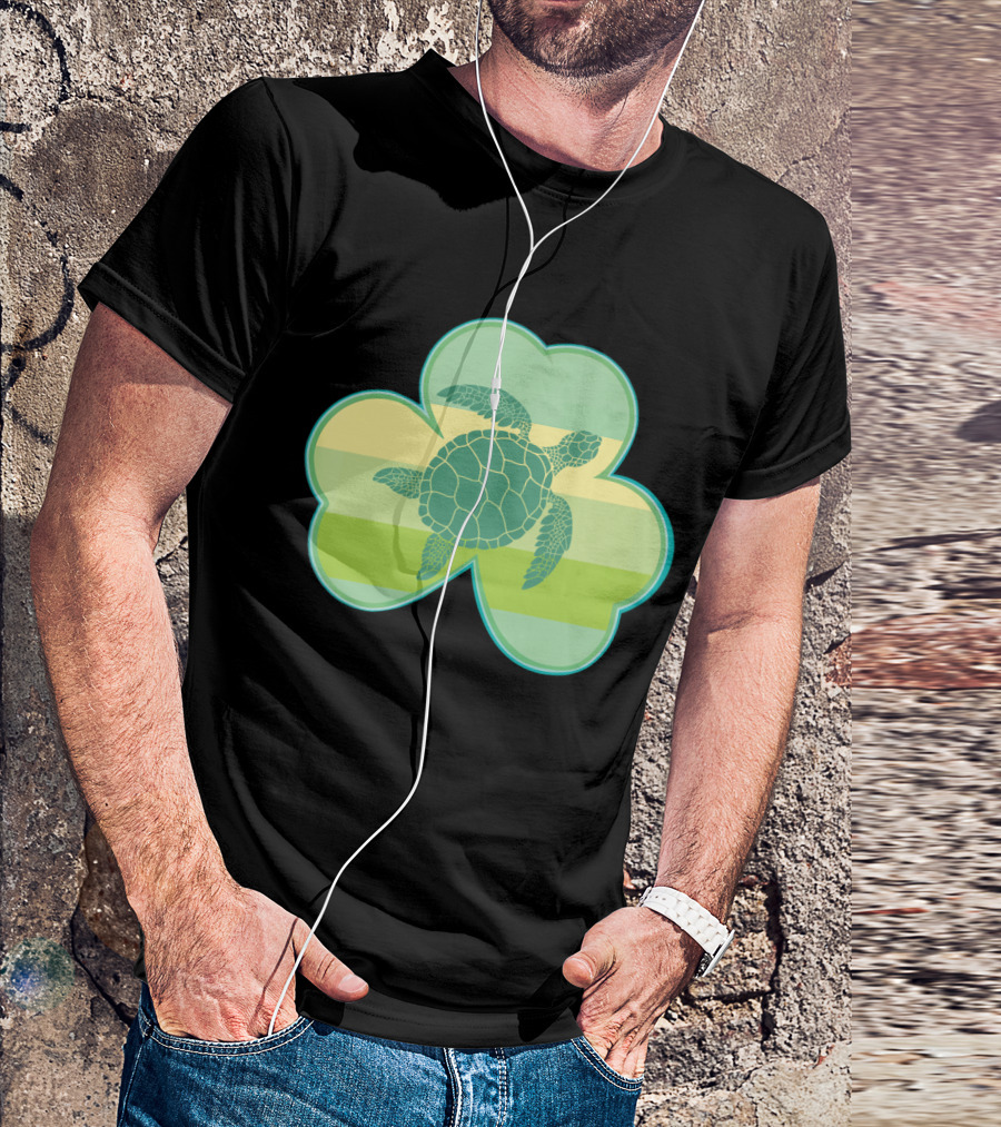 Turtle Lover Shamrocks Clover Love T-Shirt