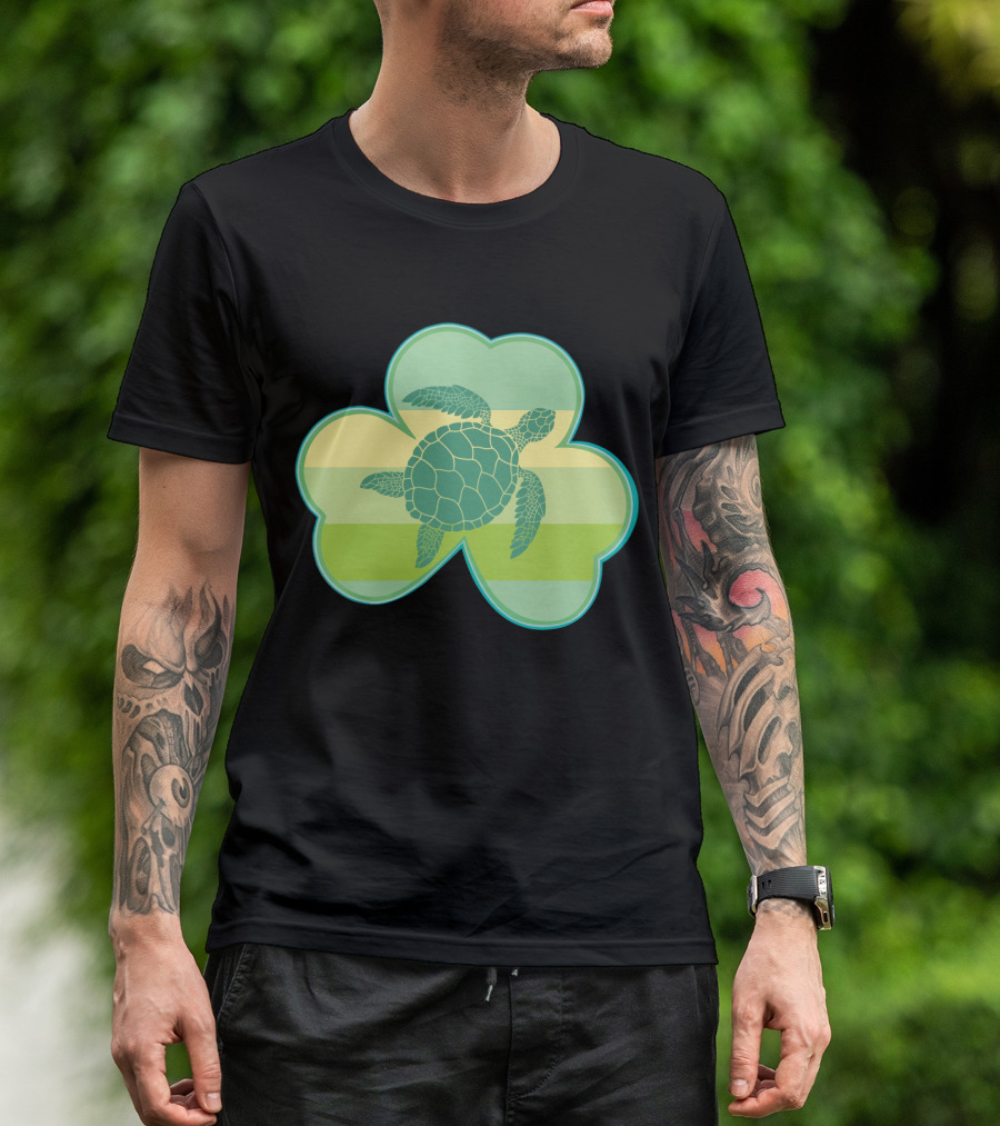Turtle Lover Shamrocks Clover Love T-Shirt