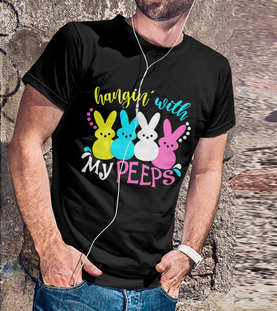 Hangin With My Peeps Pastel Bunnies T-Shirt
