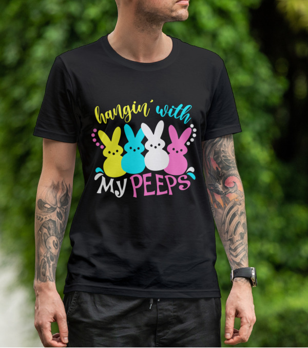 Hangin With My Peeps Pastel Bunnies T-Shirt