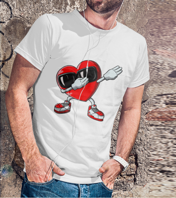 Heart Dabbing With Sunglasses And Sneakers T-Shirt
