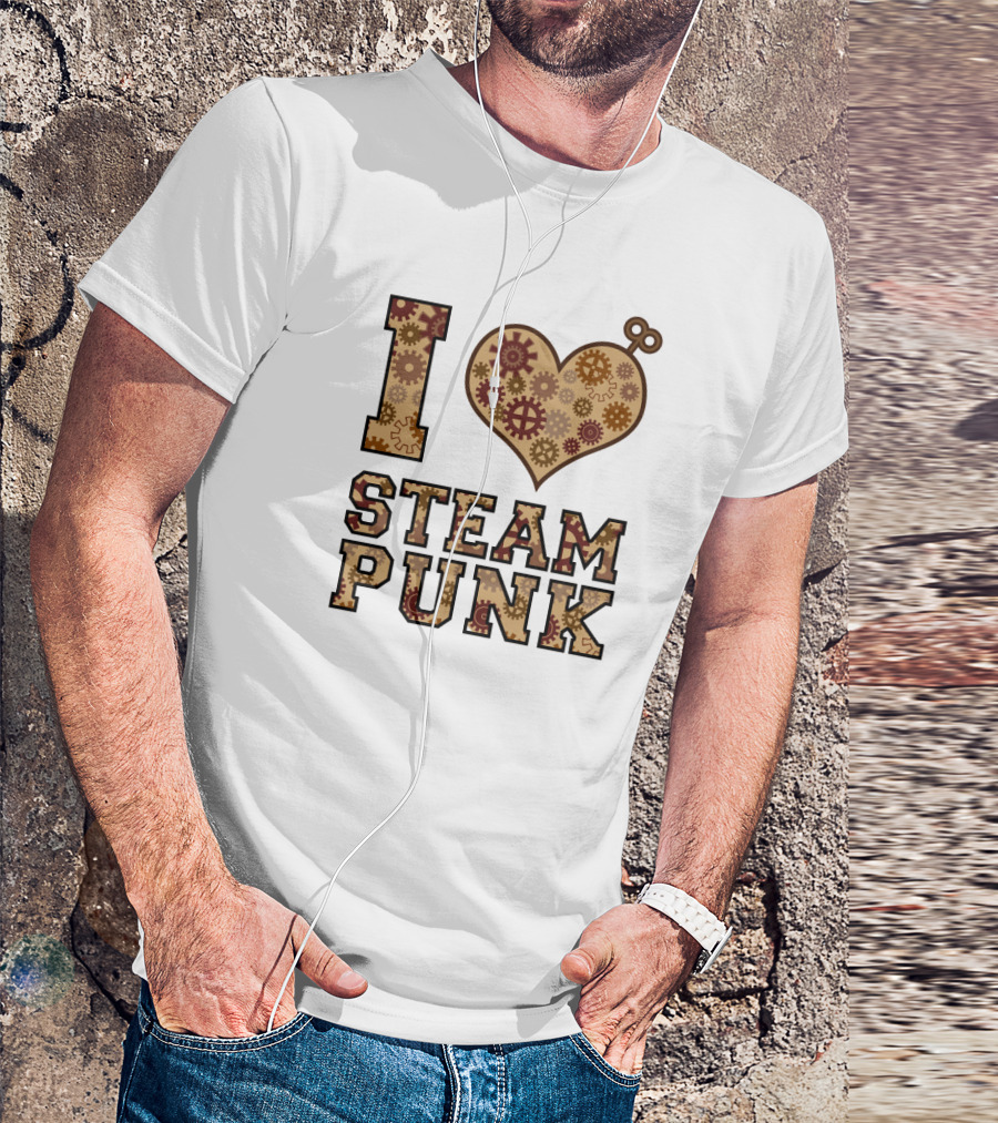 I Love Steampunk Gears And Cogs T-Shirt