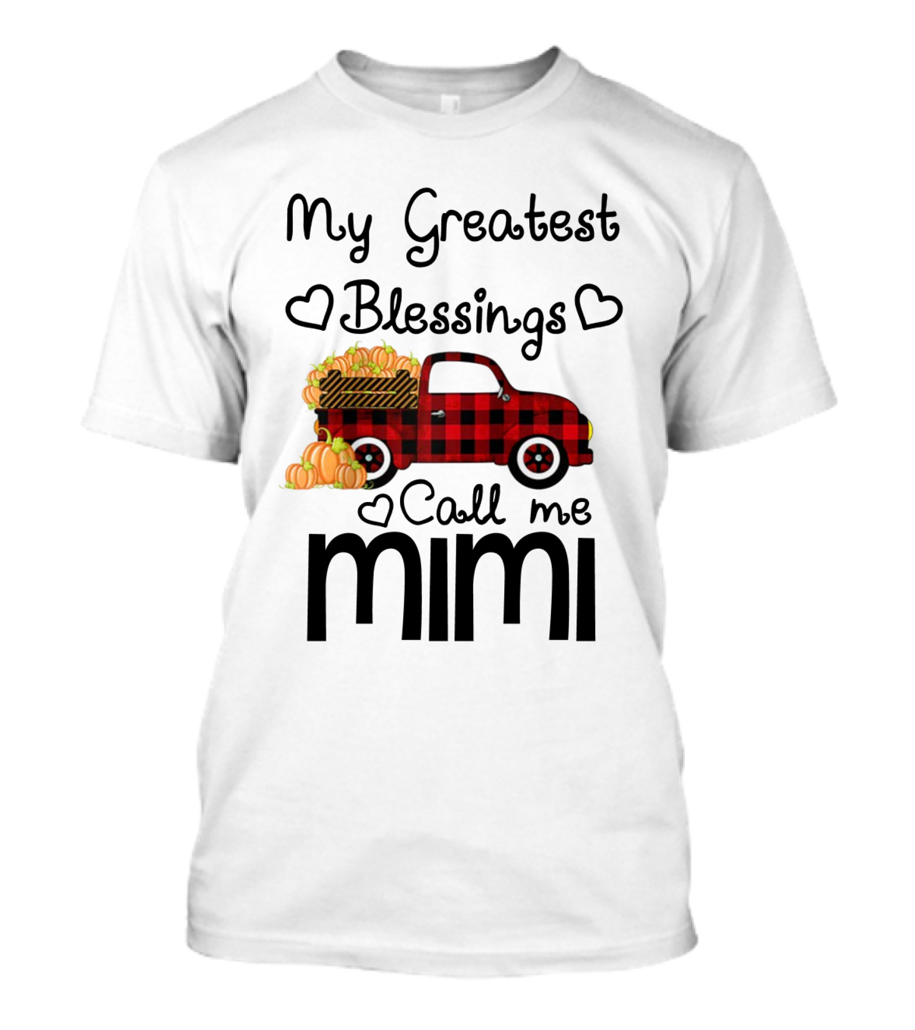 My Greatest Blessings Call Me Mimi Truck With Pumpkins T-Shirt