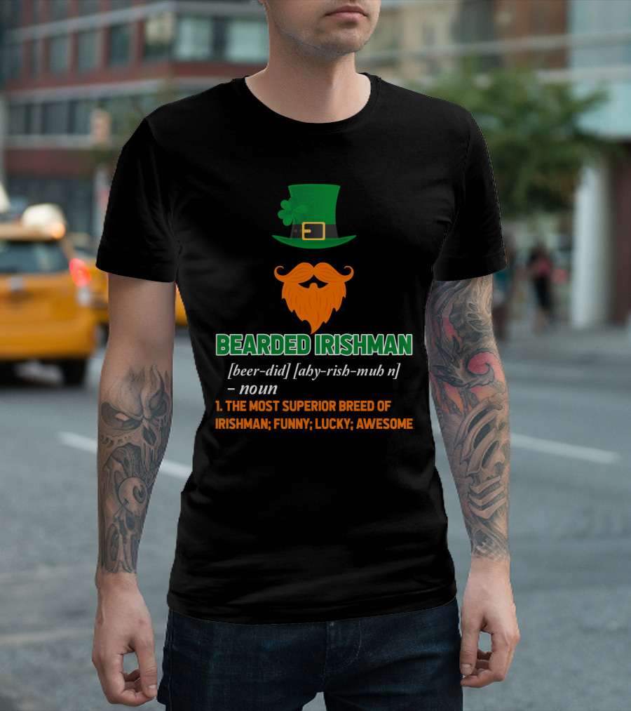 BEARDED IRISHMAN FUNNY LUCKY AWESOME T-Shirt