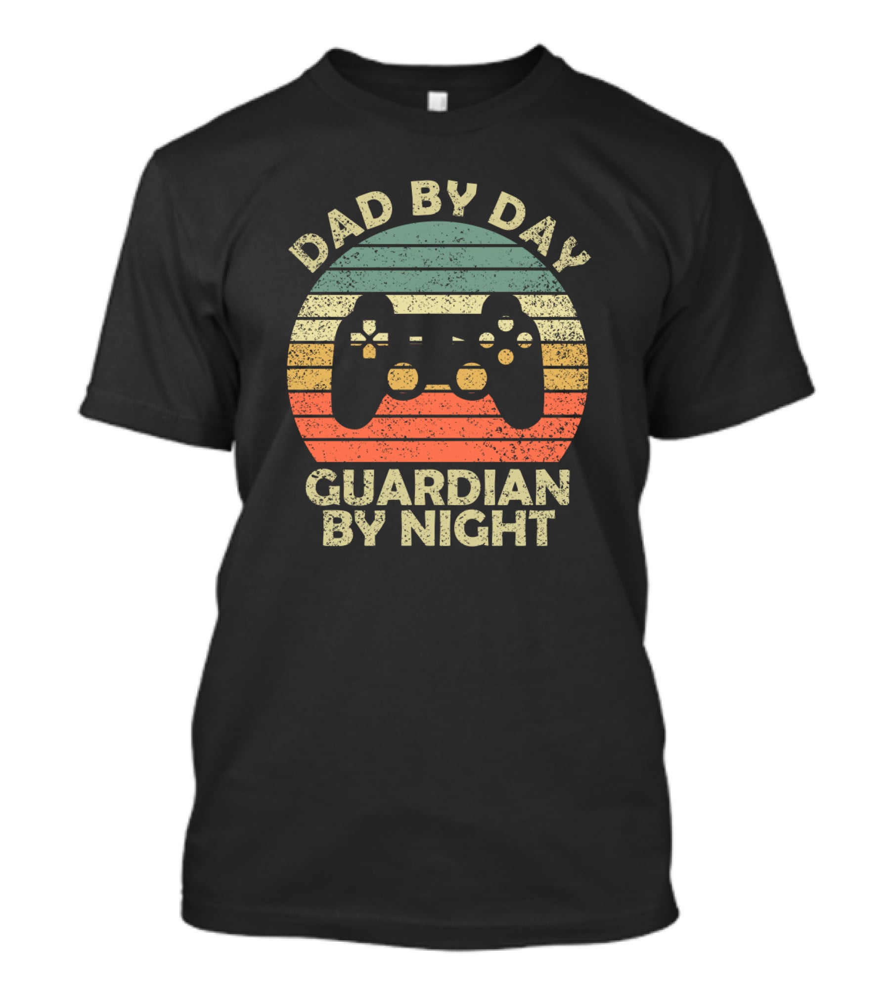 Dad By Day Guardian By Night Retro Game Controller T-Shirt