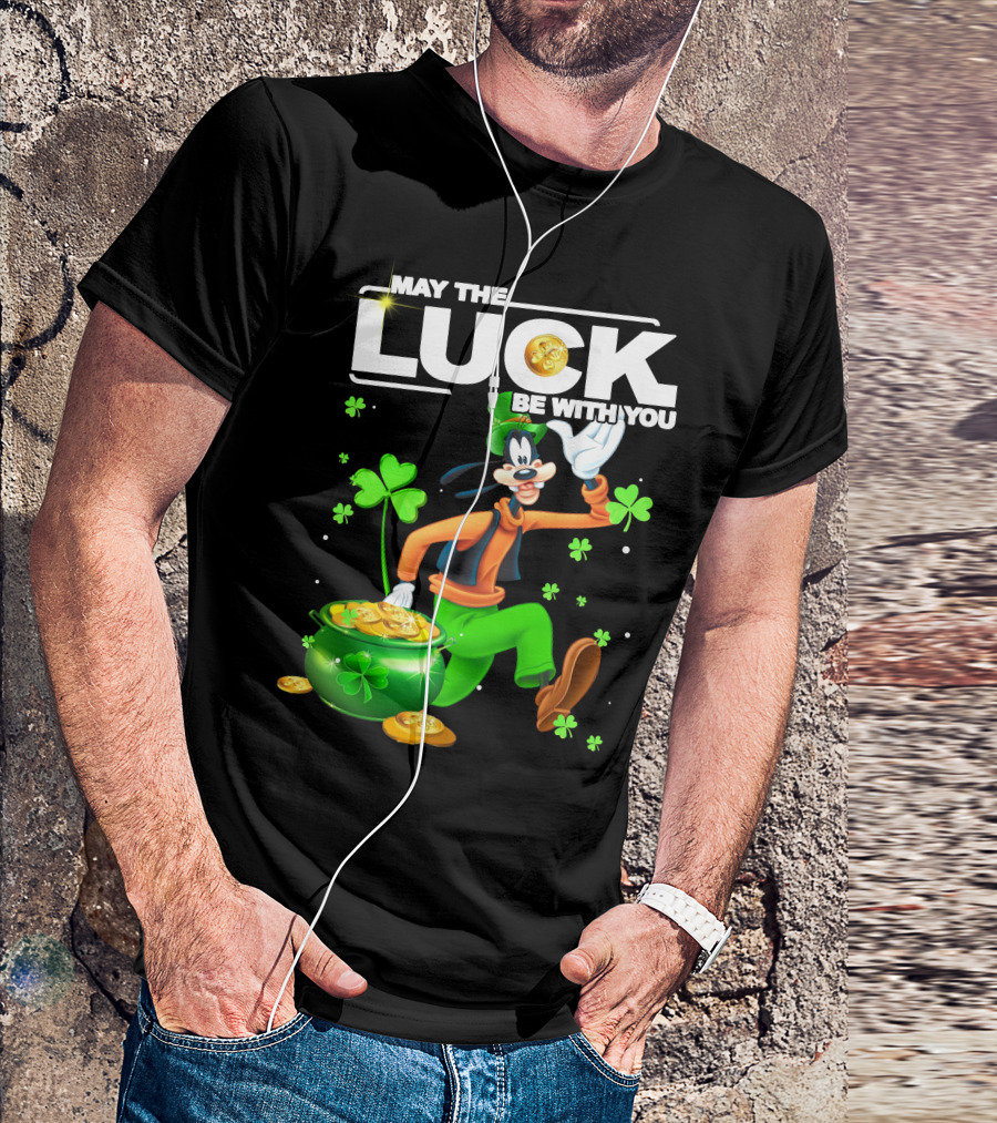 Goofy May The Luck Be With You Coins And Clovers T-Shirt