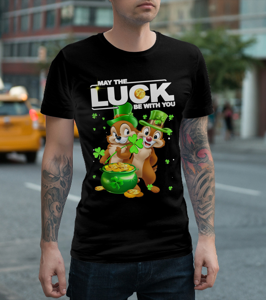 May the Luck Be With You Chip Dale Pot of Gold T-Shirt