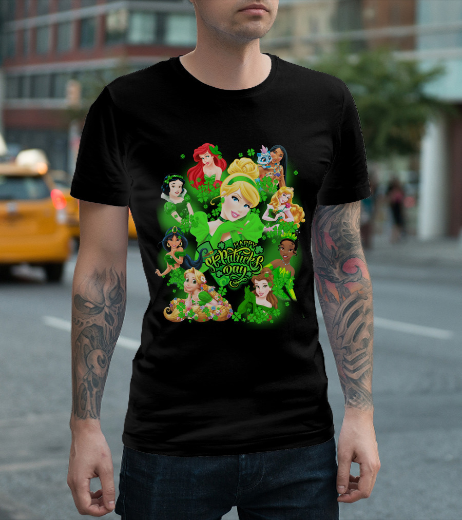 Happy St. Patrick's Day Disney Princesses T-Shirt