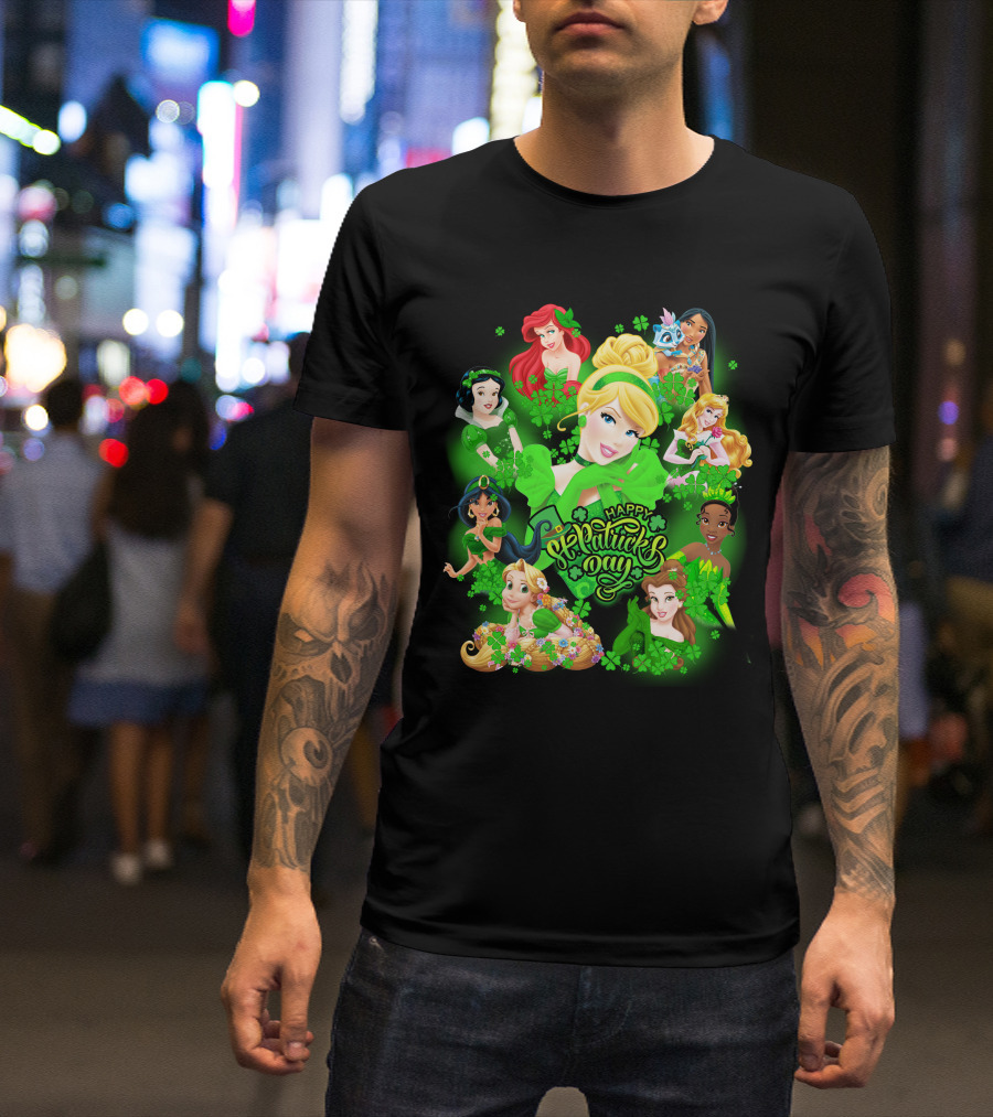Happy St. Patrick's Day Disney Princesses T-Shirt