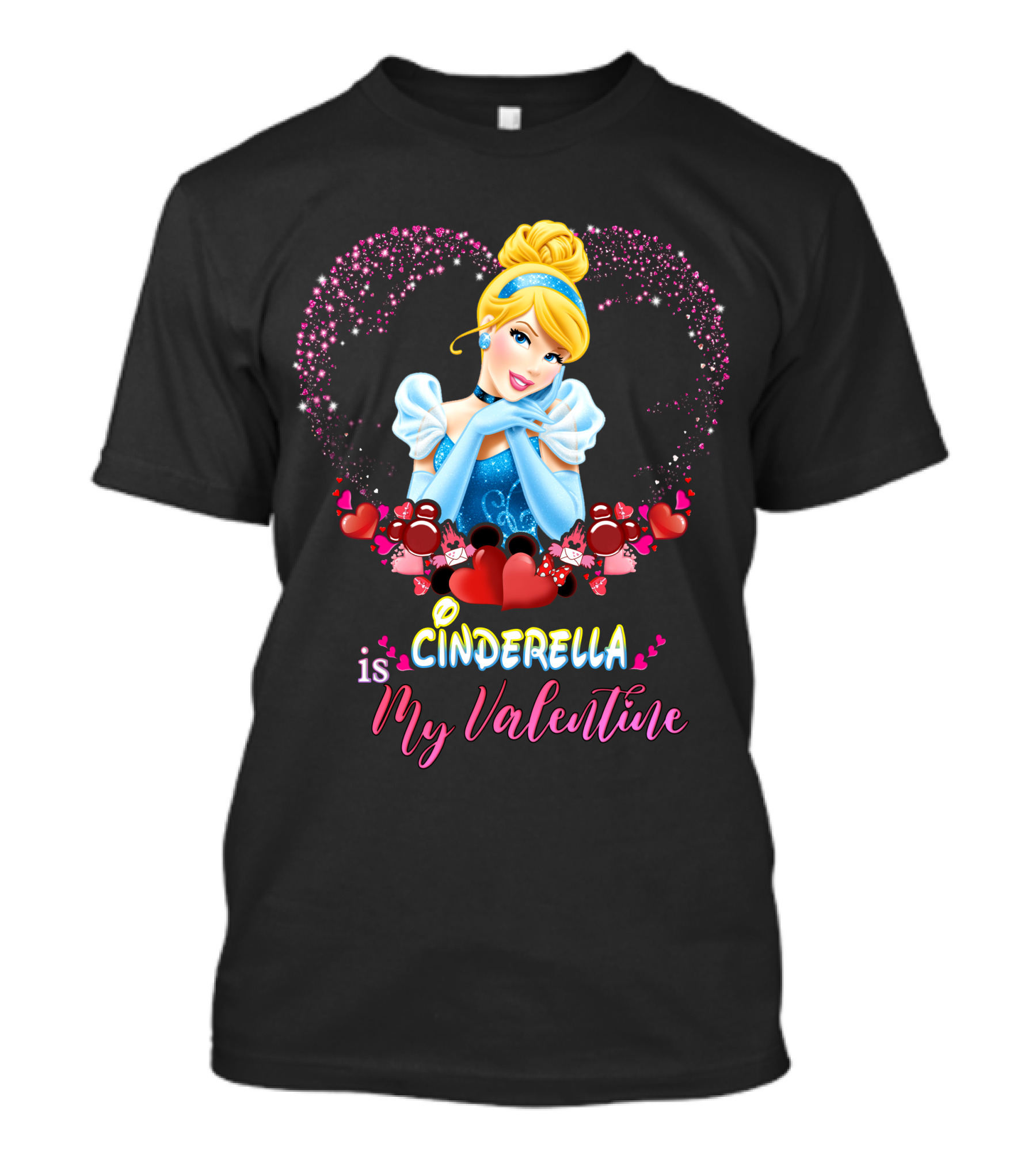 Cinderella Is My Valentine Hearts T-Shirt