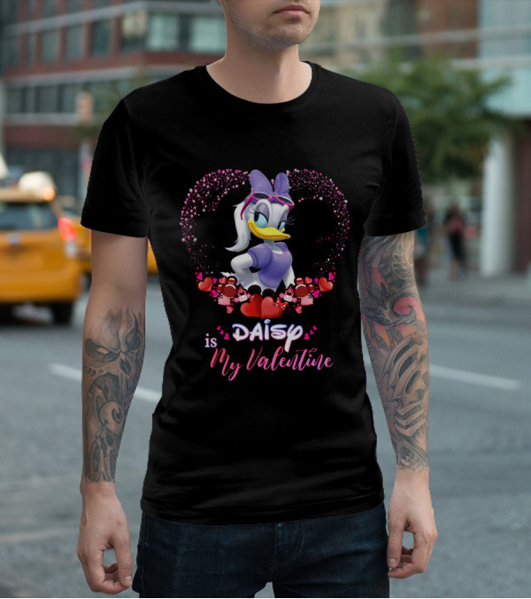 Daisy Duck Is My Valentine Hearts And Sparkles T-Shirt