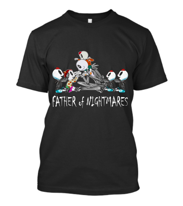 Father Of Nightmares 4 Boys 1 Girl Halloween Skeletons T-Shirt