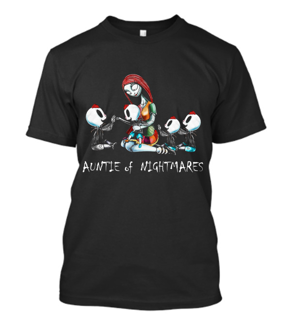 Auntie Of Nightmares With Four Skeleton Boys T-Shirt