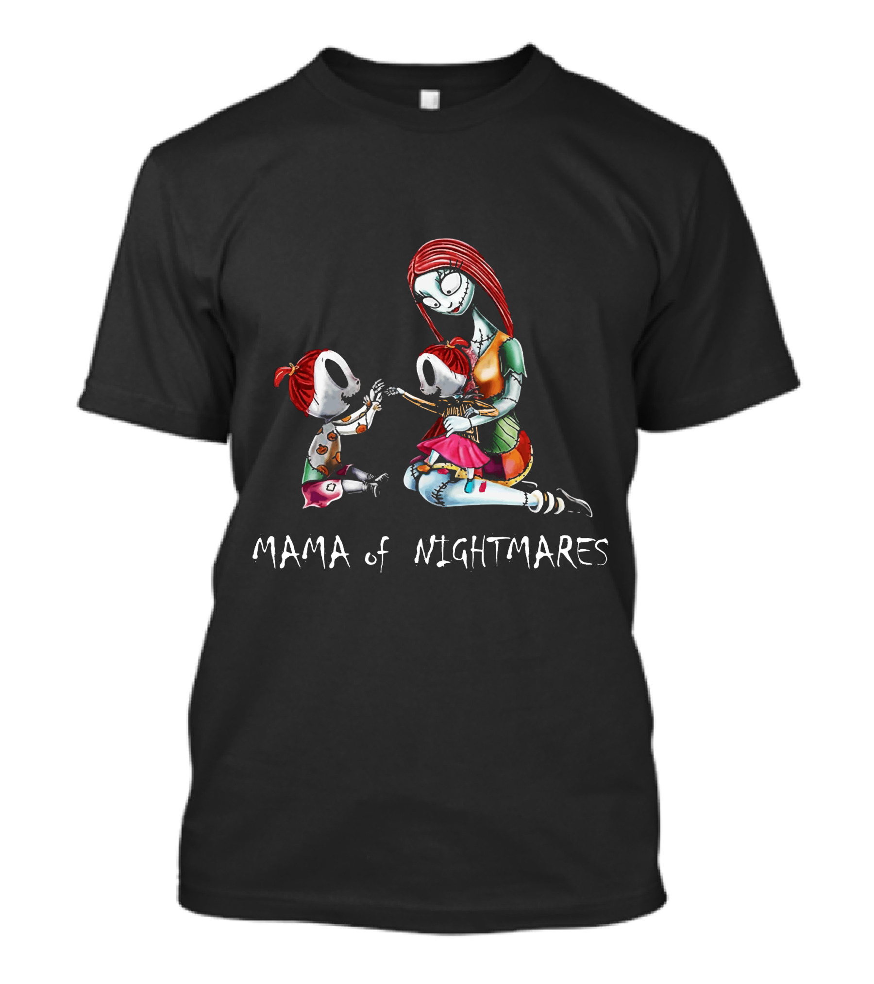 Mama Of Nightmares With Two Girls T-Shirt