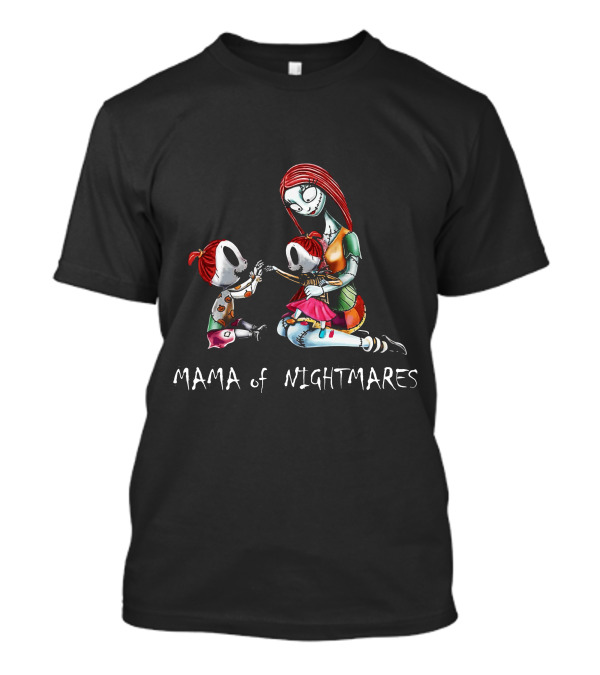 Mama Of Nightmares With Two Girls T-Shirt