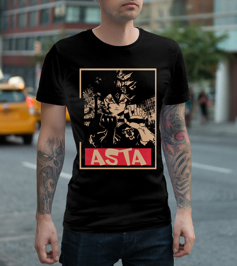 Asta Poster Style Black Clover Anime T-Shirt