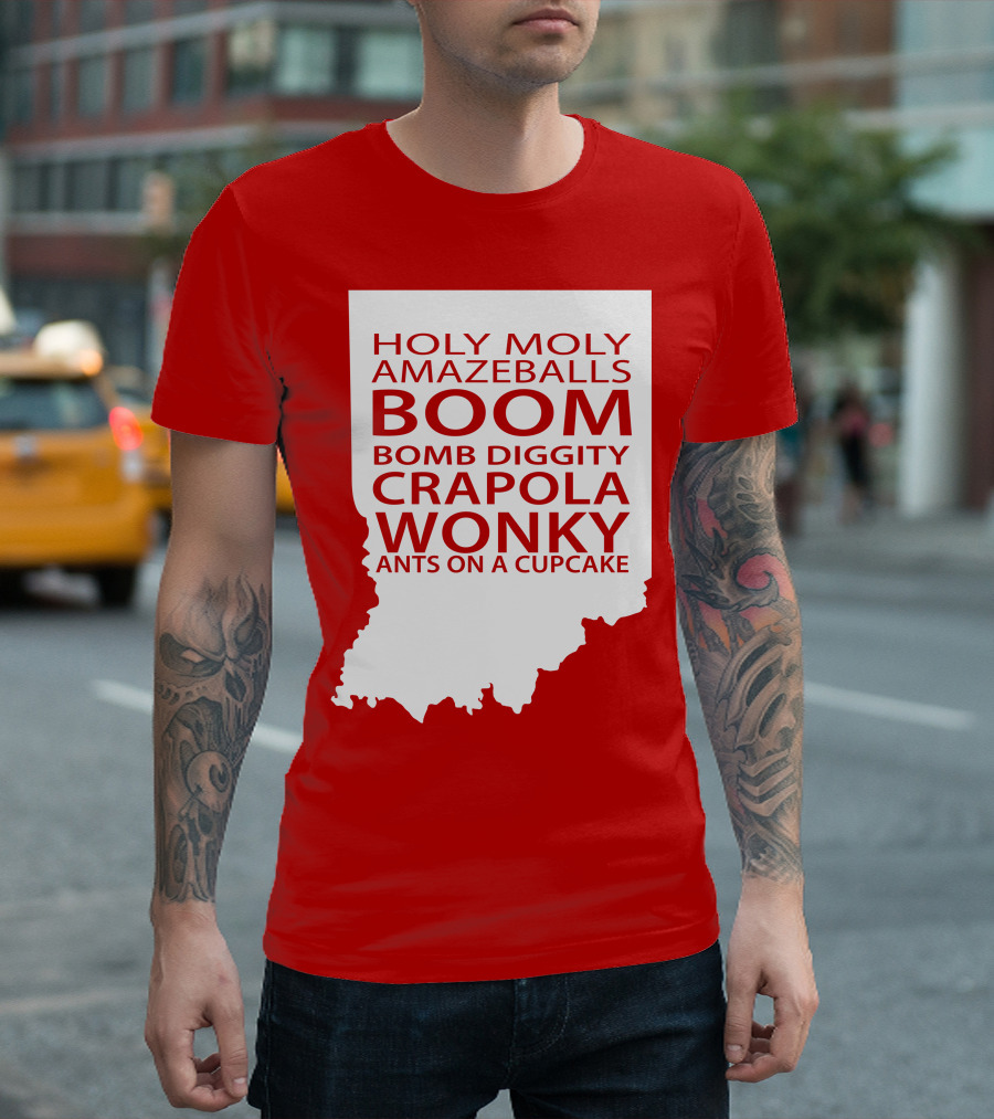 Holy Moly Amazeballs Boom Bomb Diggity Crapola Wonky Ants On A Cupcake T-Shirt