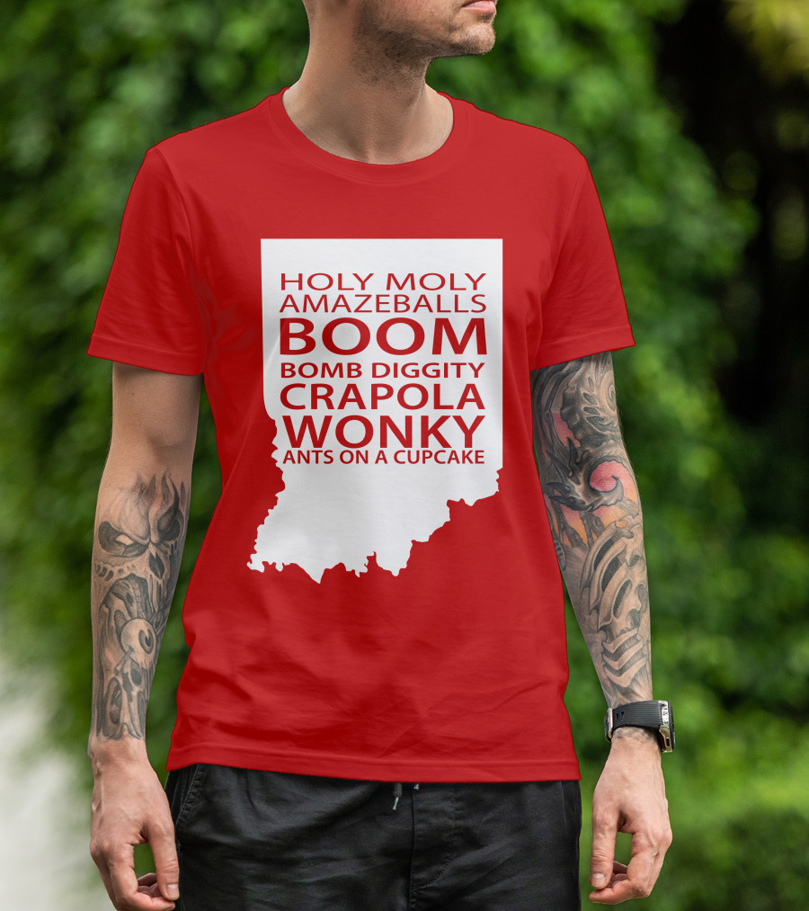 Holy Moly Amazeballs Boom Bomb Diggity Crapola Wonky Ants On A Cupcake T-Shirt