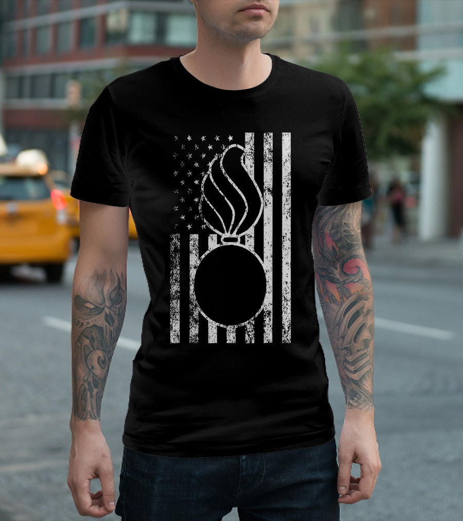 Air Force Ammo Pisspot Distressed American Flag Merica T-Shirt