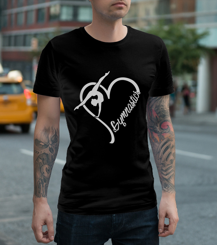 Gymnastics Heart Silhouette Elegance T-Shirt