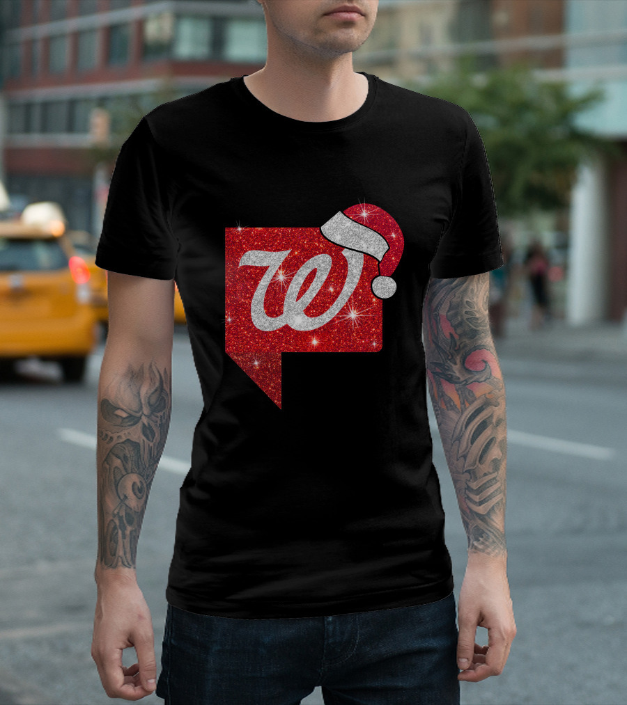 Walgreens Logo Christmas Santa Hat Holiday T-Shirt