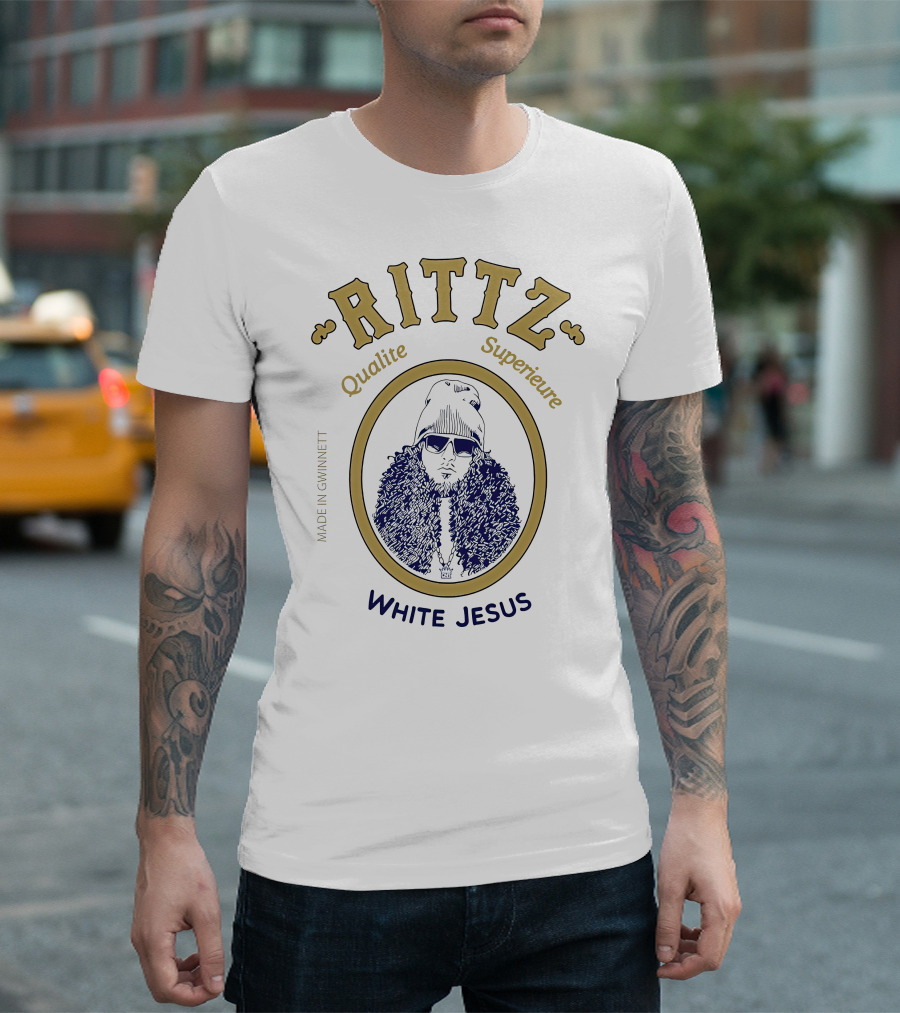 Rittz Qualite Superieure Made in Gwinnett White Jesus T-Shirt