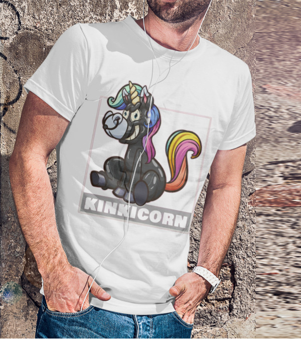 Kinkicorn Watts The Safeword Rainbow Unicorn Character T-Shirt