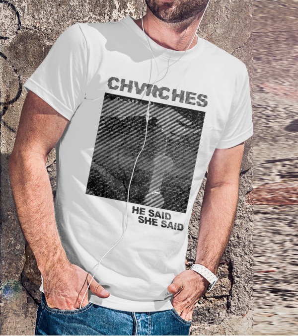 CHVRCHES He Said She Said Striped Visual T-Shirt
