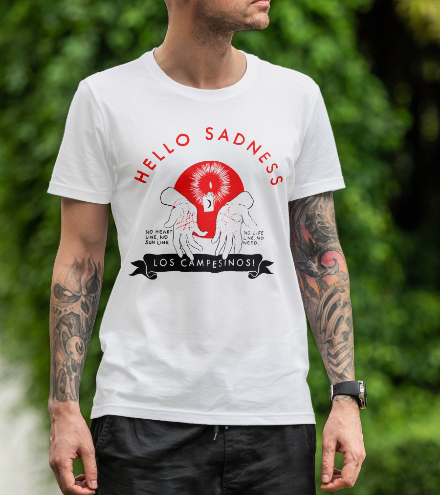Hello Sadness Candle Hands No Heart Line No Sun Line No Life Line No Need Los Campesinos T-Shirt