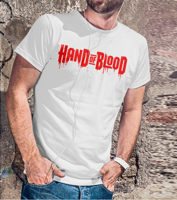 Handofblood Dripping Text T-Shirt