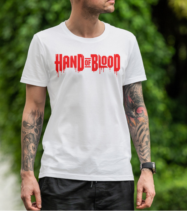 Handofblood Dripping Text T-Shirt