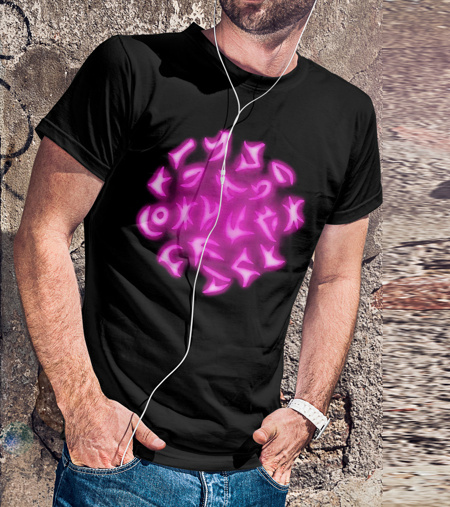 Coldplay Alien Symbols Pink Glowing T-Shirt