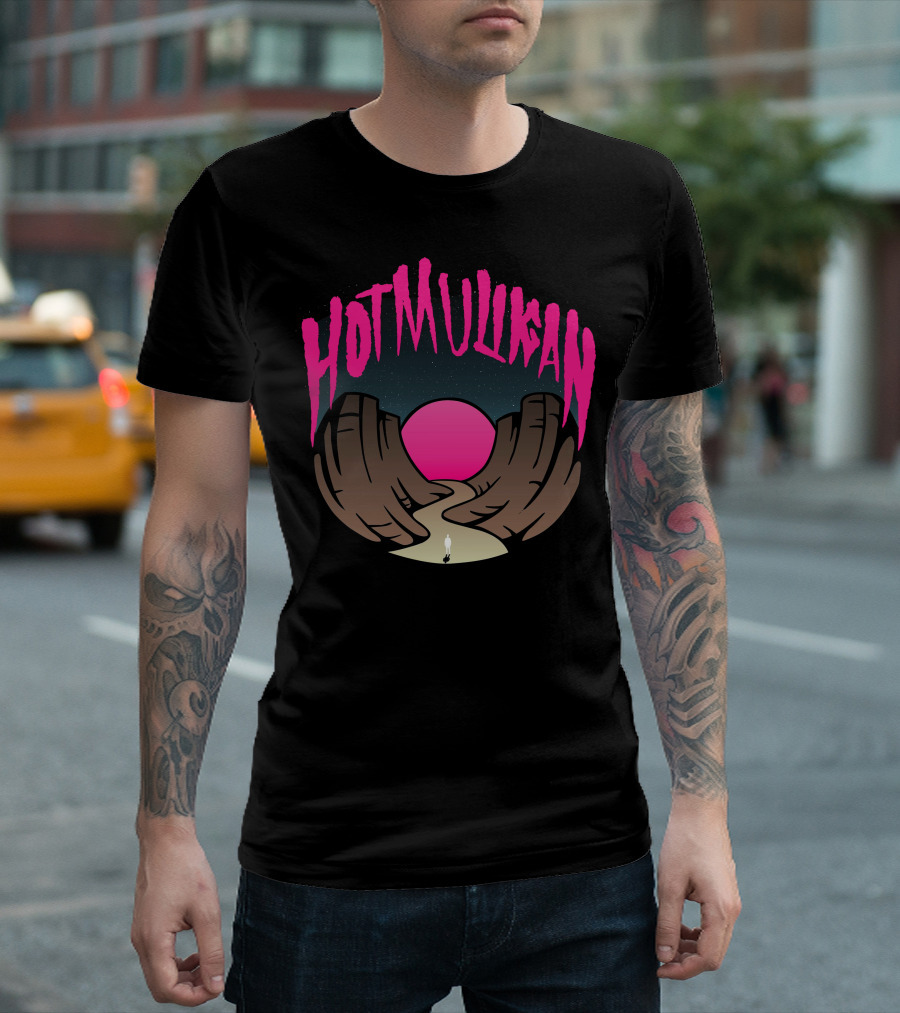 Hot Mulligan Pink Sunset Canyon Pathway T-Shirt