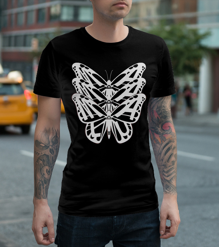 Malu Trevejo Triple Butterfly Merch T-Shirt