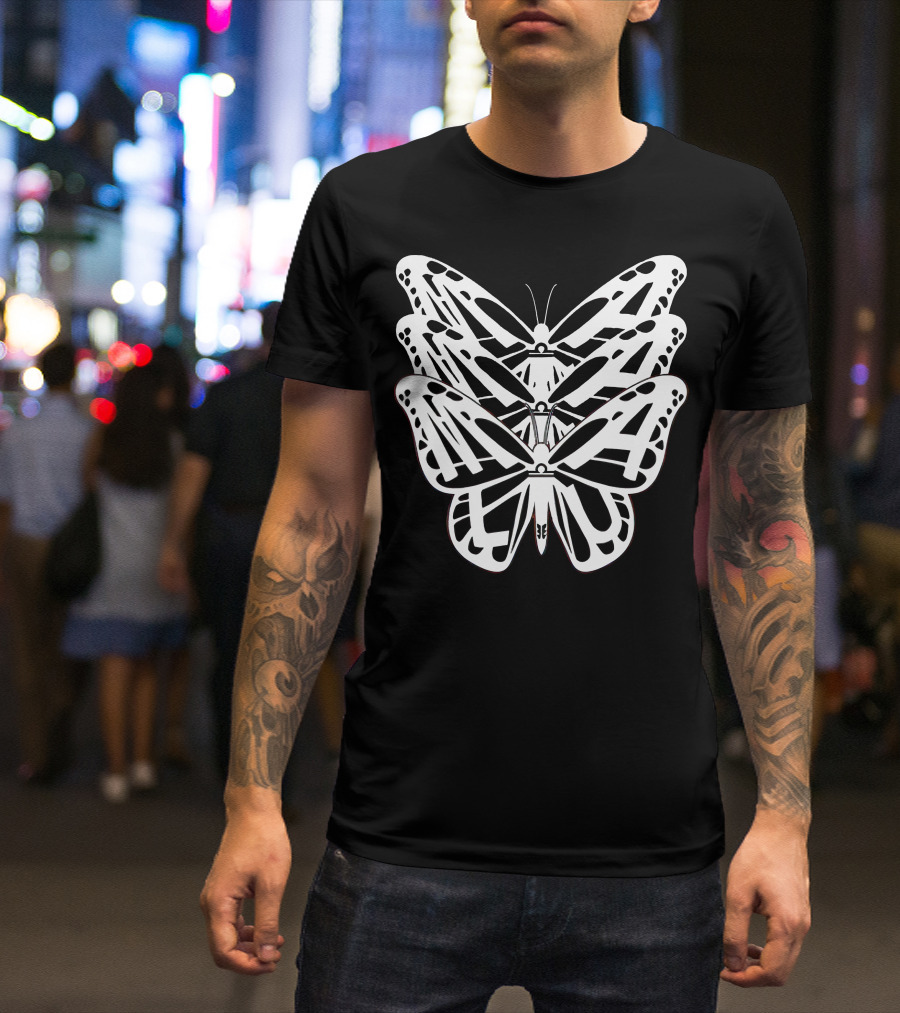 Malu Trevejo Triple Butterfly Merch T-Shirt