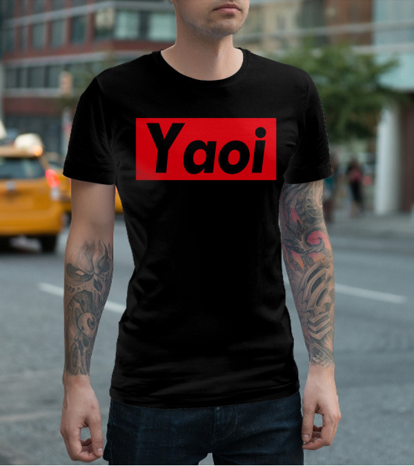 Yaoi Red Black Bold Text Manga T-Shirt