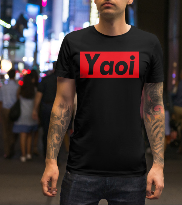 Yaoi Red Black Bold Text Manga T-Shirt