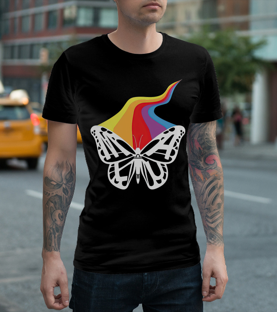 Malu Merch Butterfly Rainbow T-Shirt